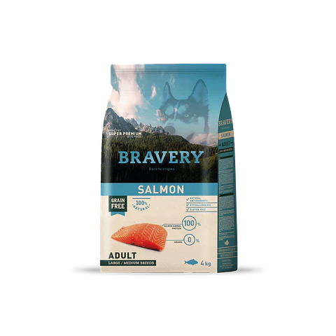 Alimento Bravery Perro Adulto Large Salmon - 4kg