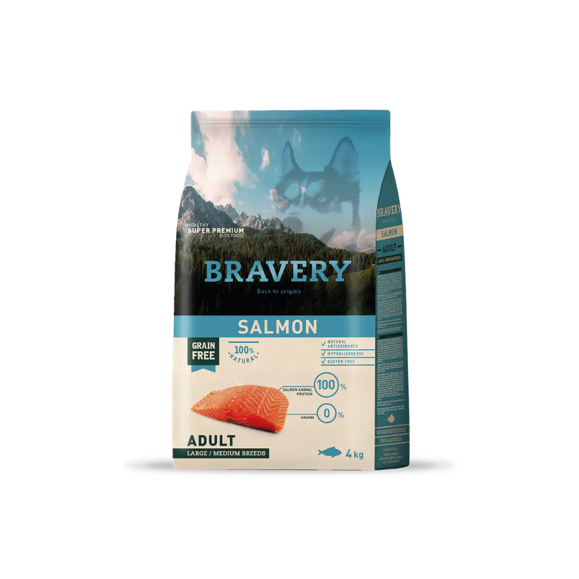 Alimento Bravery Perro Adulto Large Salmon - 4kg 1