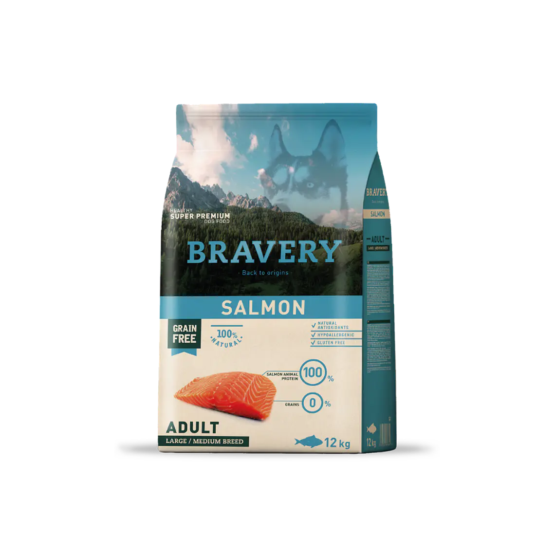 Alimento Bravery Perro Adulto Large Salmon - 12kg 1
