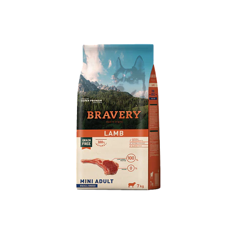 Alimento Bravery Perro Mini Adulto Lamb - 7kg
