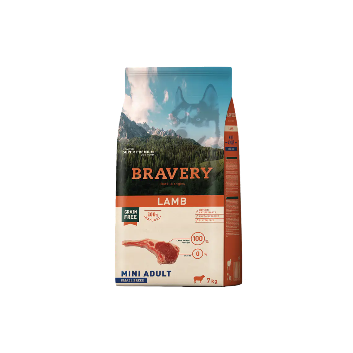 Alimento Bravery Perro Mini Adulto Lamb - 7kg 1