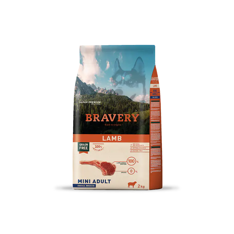 Alimento Bravery Perro Mini Adulto Lamb - 2kg 1