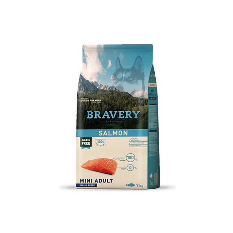 Alimento Bravery Perro Mini Adulto Salmon - 7kg