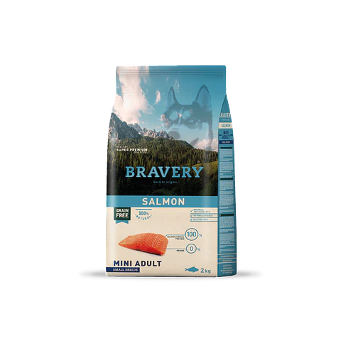 Alimento Bravery Perro Mini Adulto Salmon - 2kg
