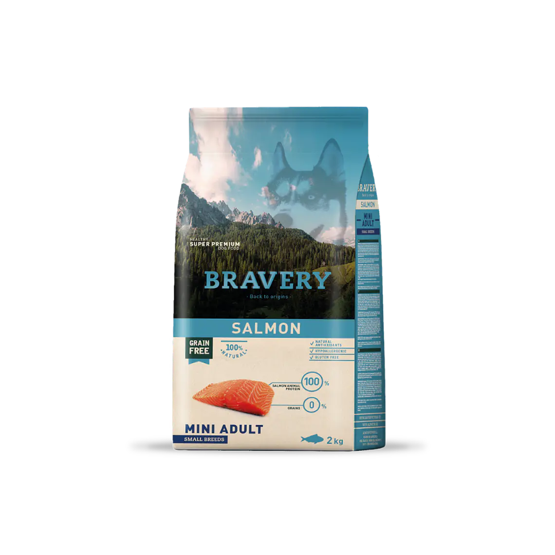 Alimento Bravery Perro Mini Adulto Salmon - 2kg 1