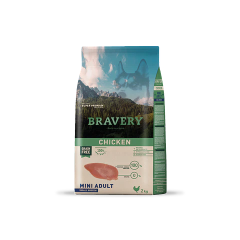 Alimento Bravery Perro Mini Adulto Pollo - 2kg