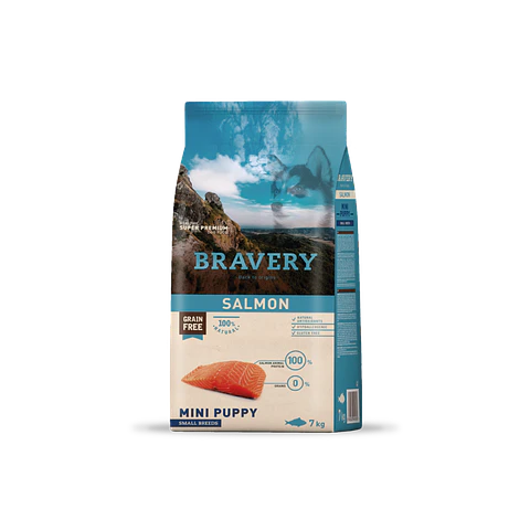 Alimento Bravery Perro Mini Puppy Salmon - 7kg