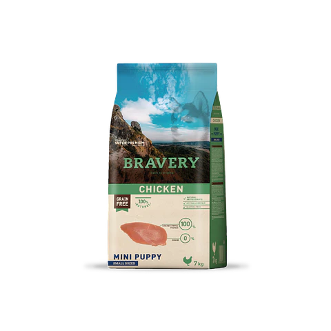 Alimento Bravery Perro Mini Puppy Pollo - 7kg