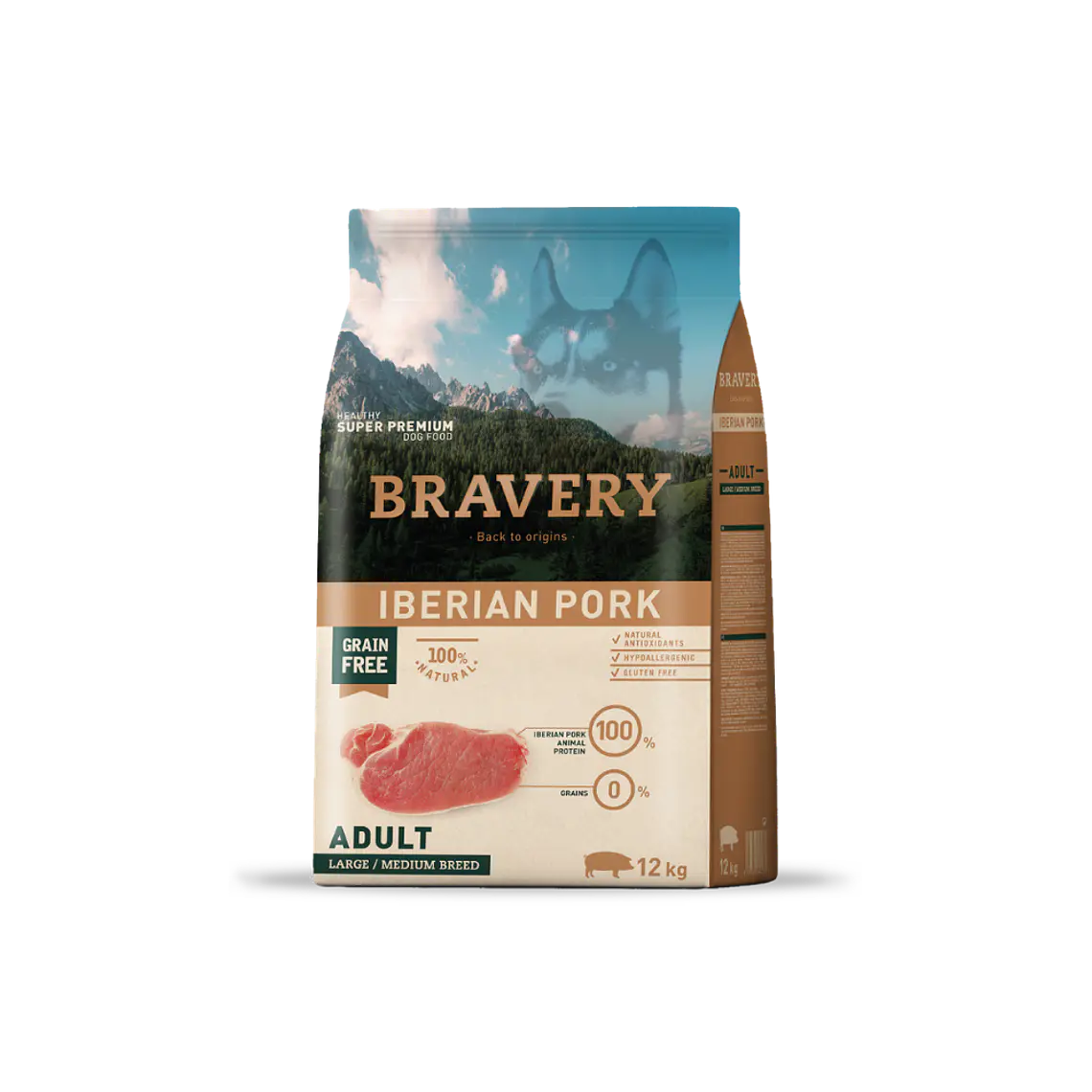 Alimento Bravery Perro Adulto Large Iberian Pork - 12kg 1