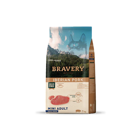 Alimento Bravery Perro Mini Adulto Iberian Pork - 7kg
