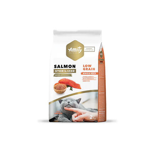 Alimento Amity Gato Sterilized Salmon - 2kg