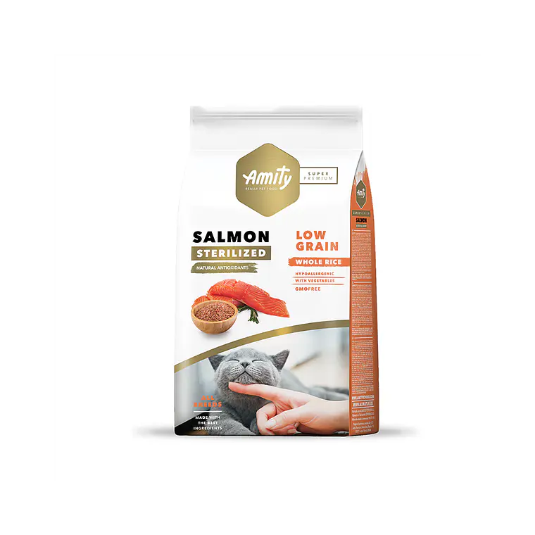 Alimento Amity Gato Sterilized Salmon - 7kg 1
