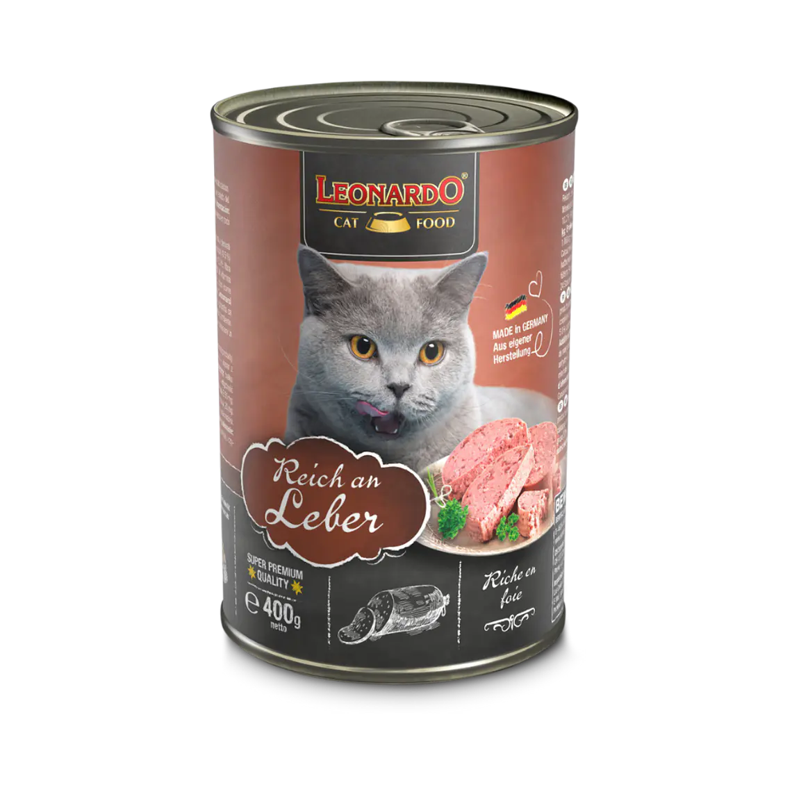 Lata Leonardo Sabor Higado - 400gr 1