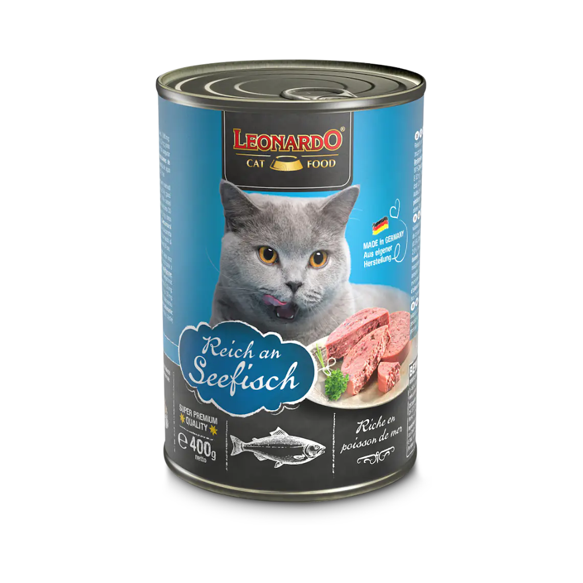 Lata Leonardo Sabor Pescado - 400gr 1