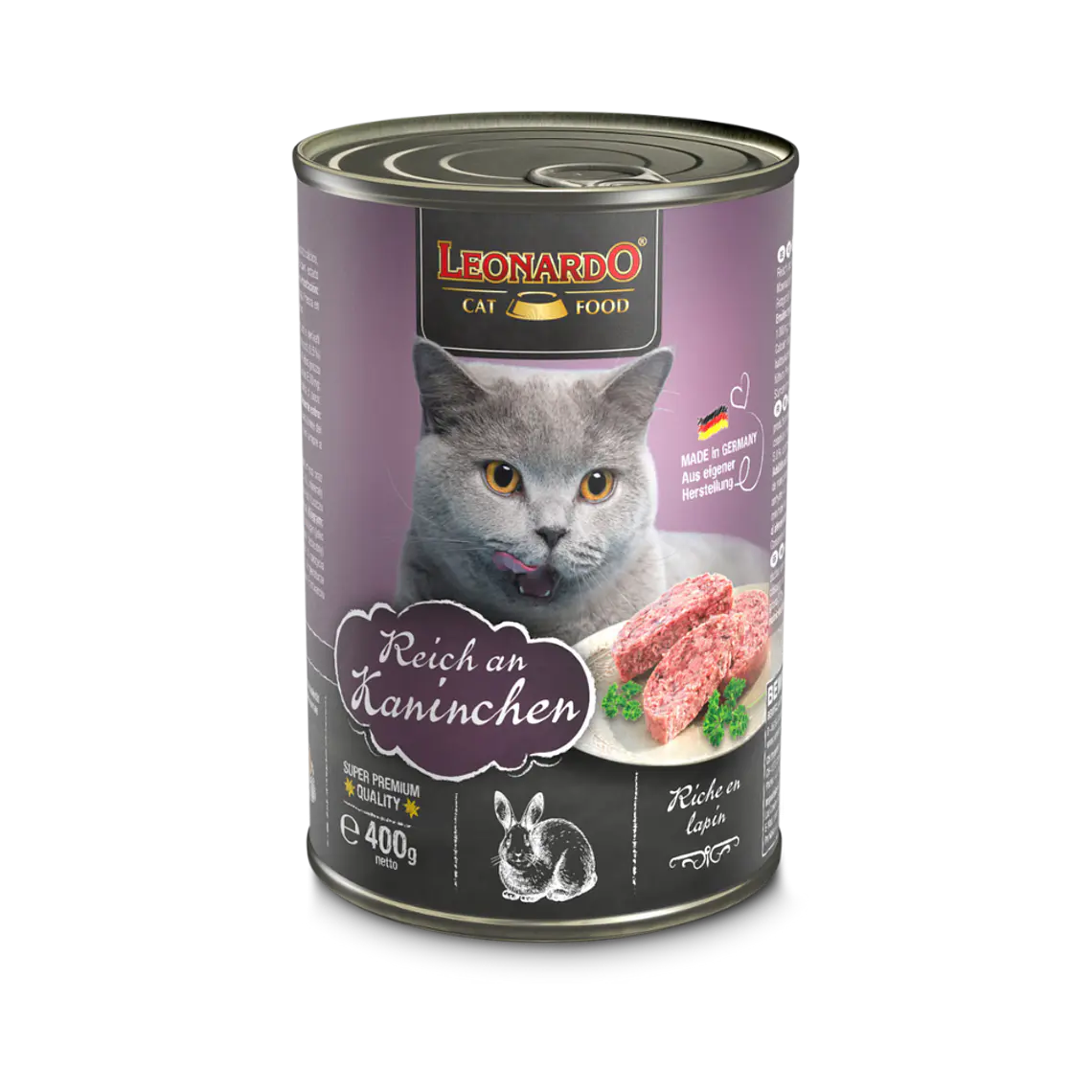 Lata Leonardo Sabor Conejo - 400gr 1