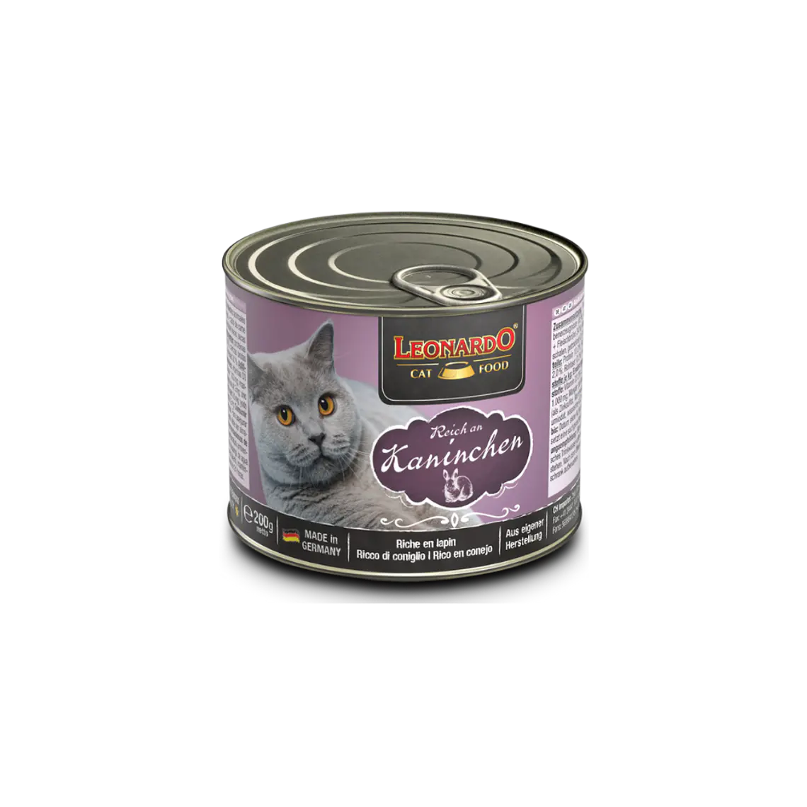 Lata Leonardo Sabor Conejo - 200gr 1