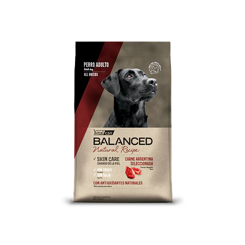 Alimento Balanced Natural Recipe Perro Adulto Sabor Carne Argentina - 15kg