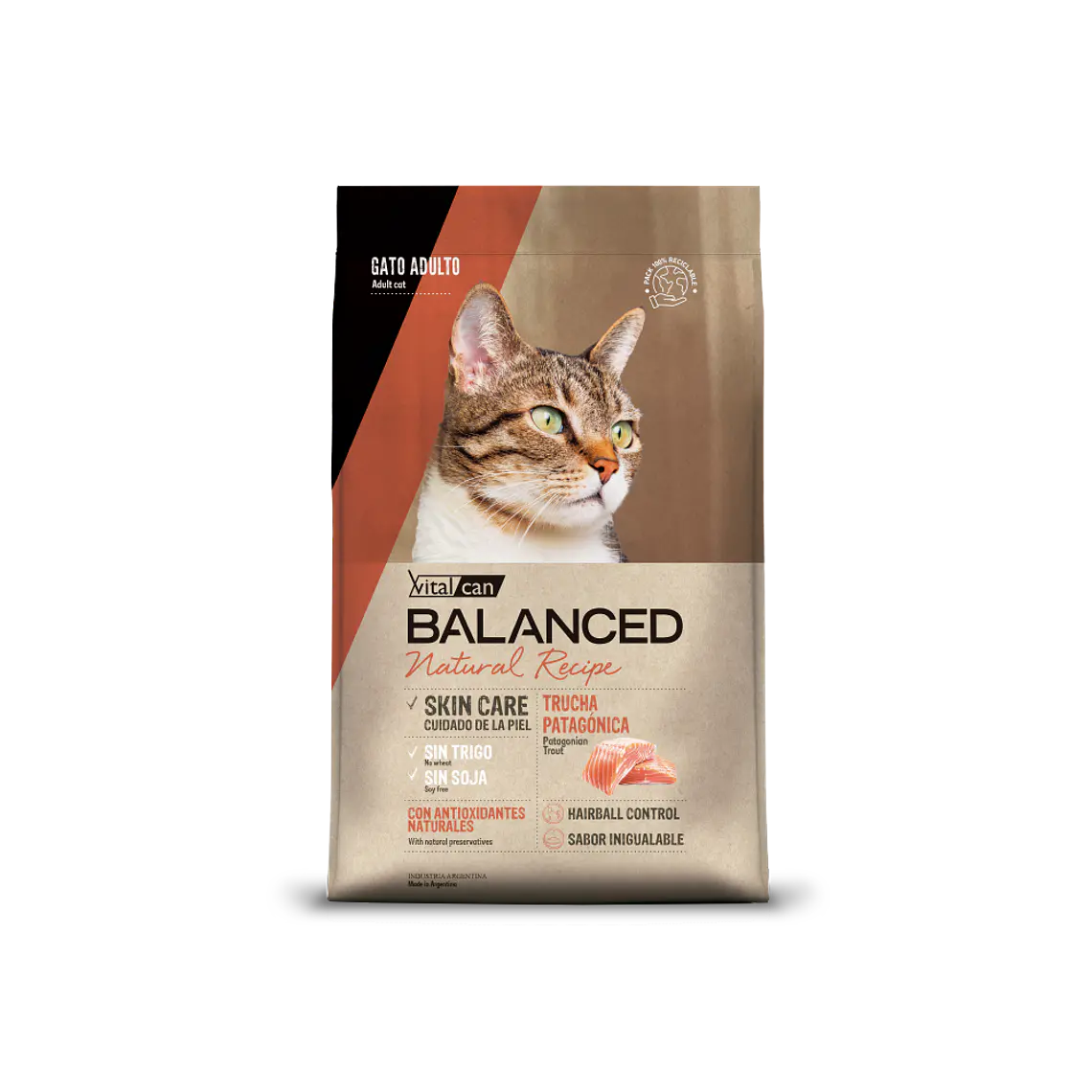 Alimento Balanced Natural Recipe Gato Adulto Sabor Trucha - 7.5kg 1