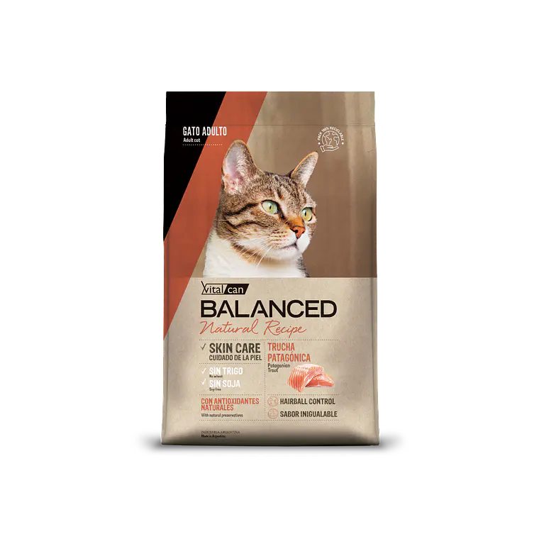 Alimento Balanced Natural Recipe Gato Adulto Sabor Trucha - 7.5kg 1