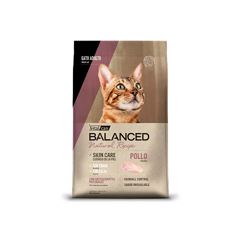 Alimento Balanced Natural Recipe Gato Adulto Sabor Pollo - 7.5kg