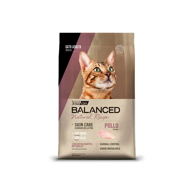 Alimento Balanced Natural Recipe Gato Adulto Sabor Pollo - 3kg 1