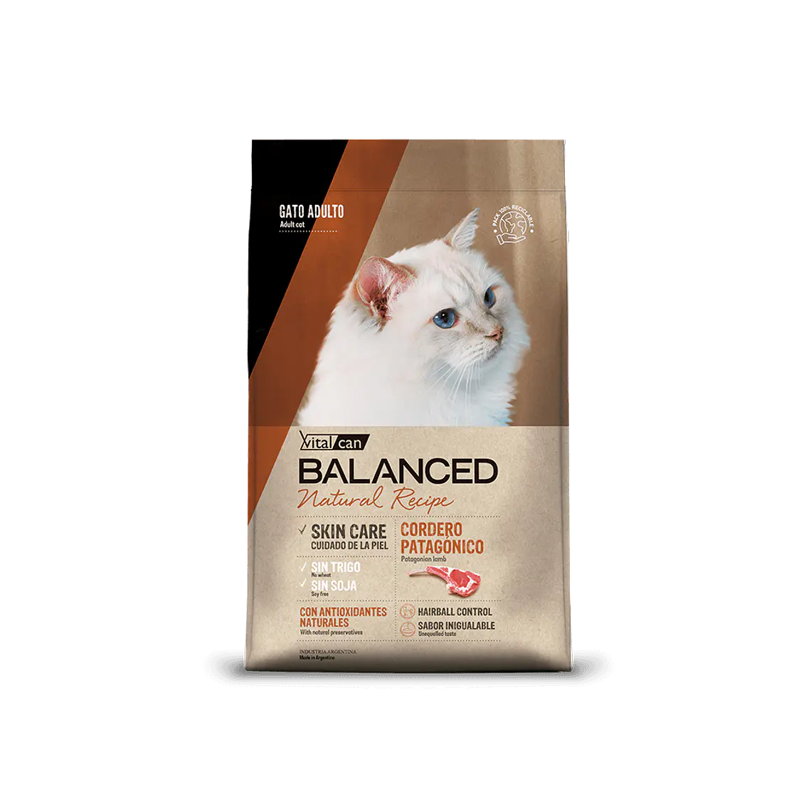 Alimento Balanced Natural Recipe Gato Adulto Sabor Cordero Patagonico - 7.5kg 1