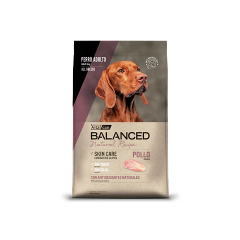 Alimento Balanced Natural Recipe Perro Adulto Sabor Pollo - 3kg