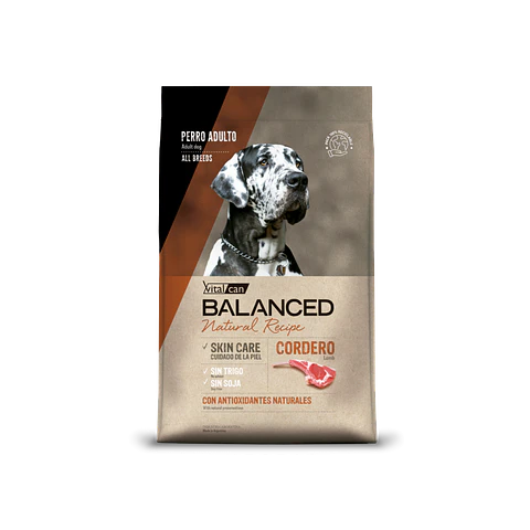 Alimento Balanced Natural Recipe Perro Adulto Sabor Cordero - 15kg