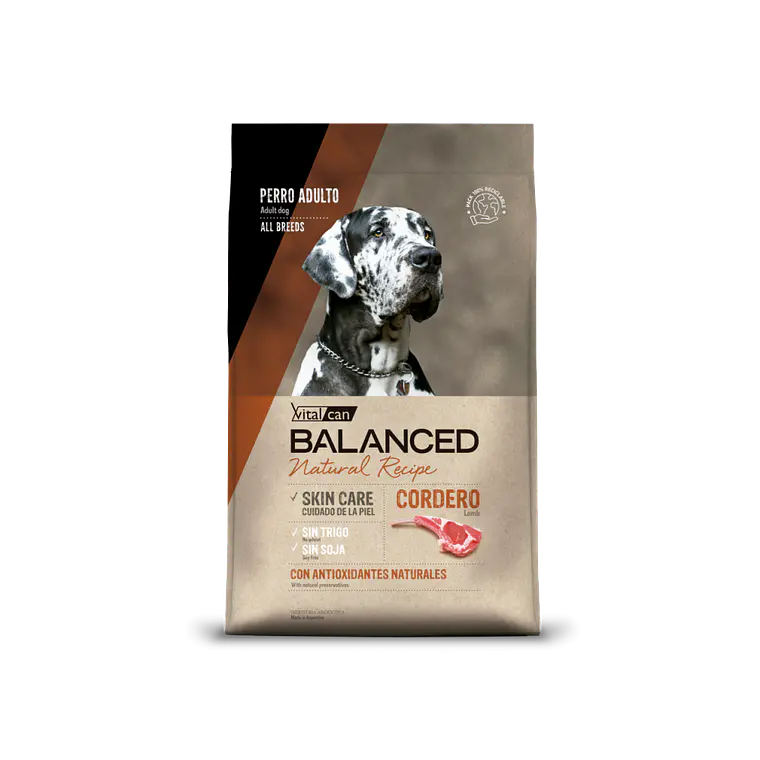 Alimento Balanced Natural Recipe Perro Adulto Sabor Cordero - 15kg 1