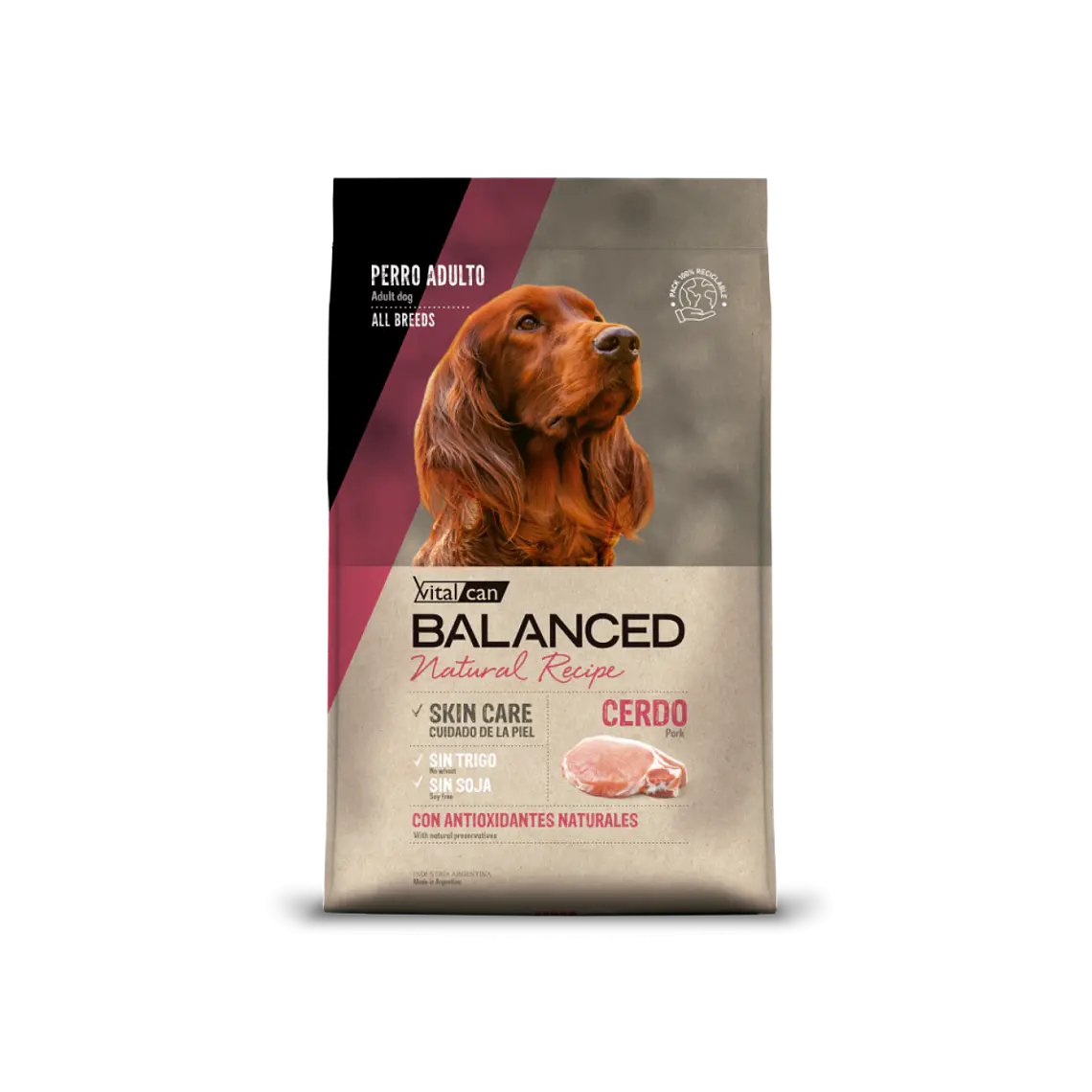 Alimento Balanced Natural Recipe Perro Adulto Sabor Cerdo - 3kg 1