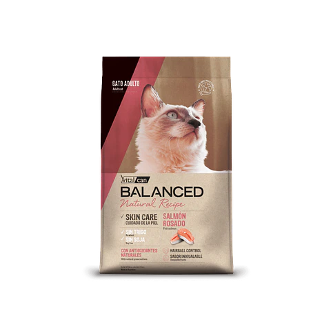 Alimento Balanced Natural Recipe Gato Adulto Sabor Salmon Rosado - 3kg