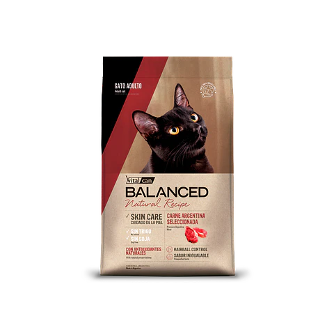 Alimento Balanced Natural Recipe Gato Adulto Sabor Carne Argentina - 7.5kg