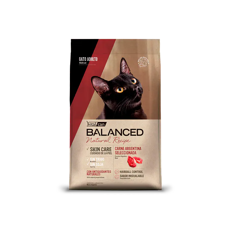 Alimento Balanced Natural Recipe Gato Adulto Sabor Carne Argentina - 3kg 1