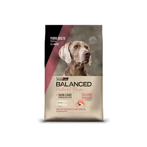 Alimento Balanced Natural Recipe Perro Adulto Sabor Salmon Rosado - 15kg