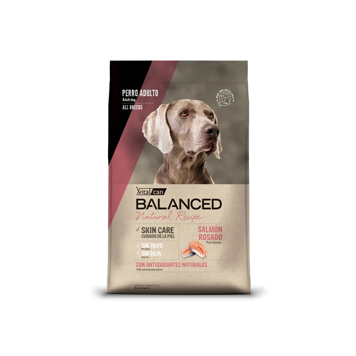Alimento Balanced Natural Recipe Perro Adulto Sabor Salmon Rosado - 15kg 1