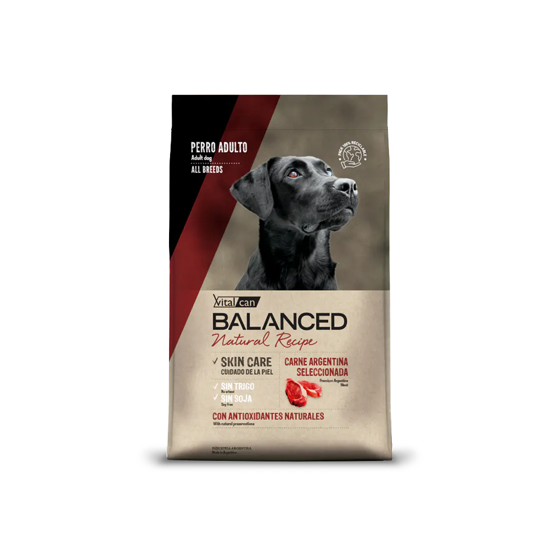 Alimento Balanced Natural Recipe Perro Adulto Sabor Carne Argentina - 3kg 1