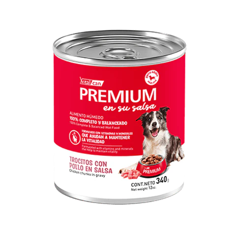 Lata Premium Perro Adulto Trocitos Con Pollo En Salsa - 340gr