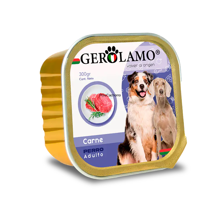 Lata Gerolamo Perro Pate Sabor Carne - 300gr 1