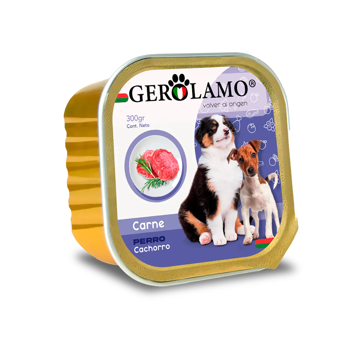 Lata Gerolamo Cachorro Pate Sabor Carne - 300gr 1
