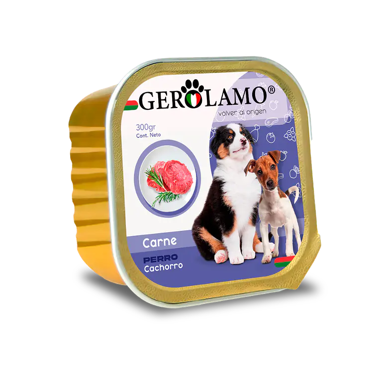Lata Gerolamo Cachorro Pate Sabor Carne - 300gr 1