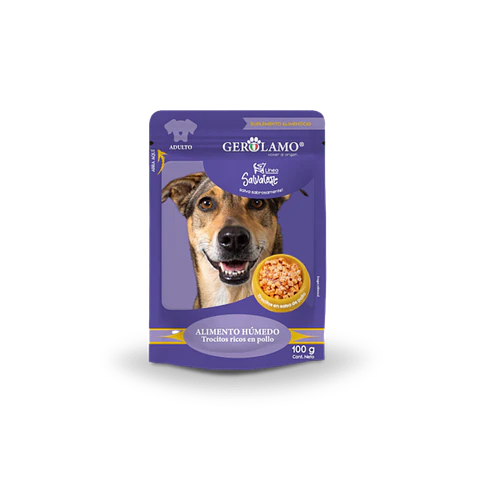Sachet Gerolamo Perro Adulto Trocitos de Pollo En Salsa - 100gr