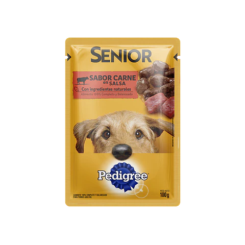Sachet Predigree Senior Trocitos de Carne en Salsa- 100gr