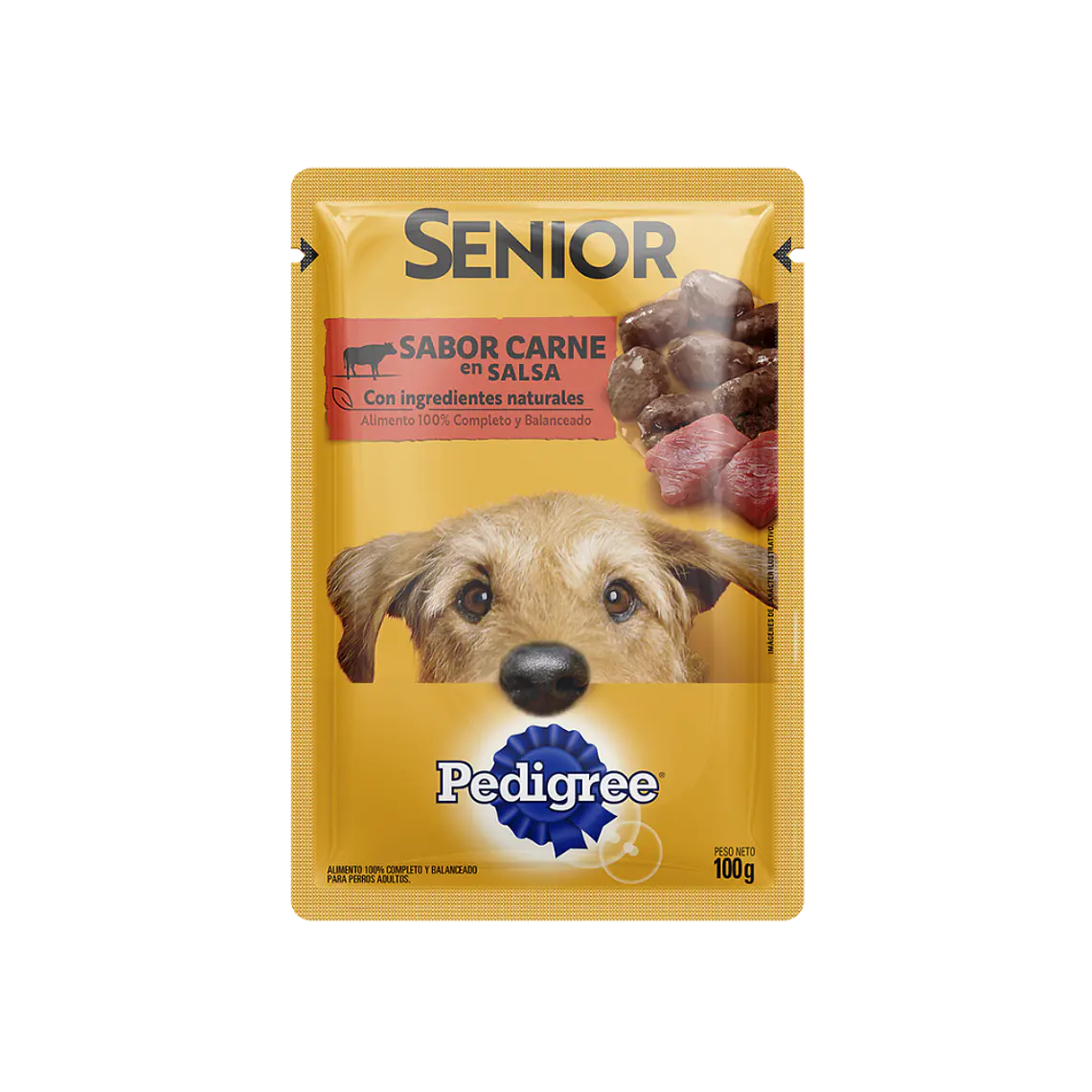 Sachet Predigree Senior Trocitos de Carne en Salsa- 100gr 1