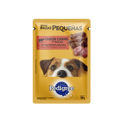 Sachet Predigree Adulto Raza Pequeña Trocitos de Carne en Salsa- 100gr