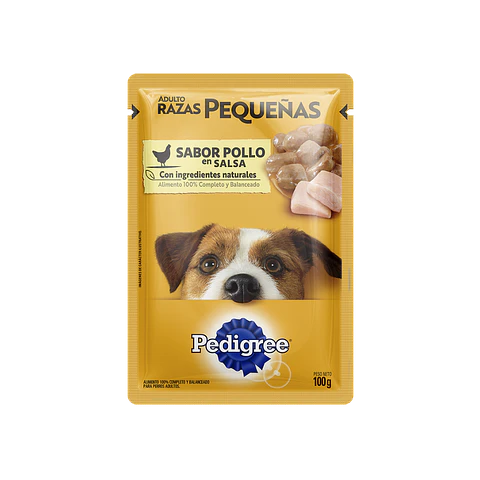 Sachet Predigree Adulto Raza Pequeña Trocitos de Pollo en Salsa- 100gr