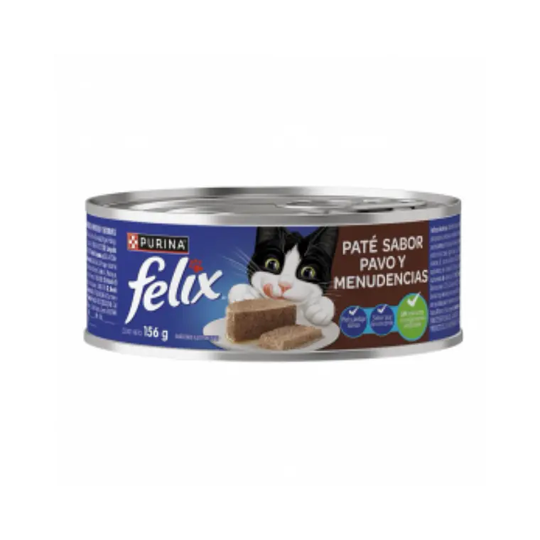Lata Felix Pate Sabor Pavo y Menudencias - 156gr 1