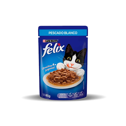 Sachet Felix Trocitos de Pescado Blanco en Salsa - 85gr