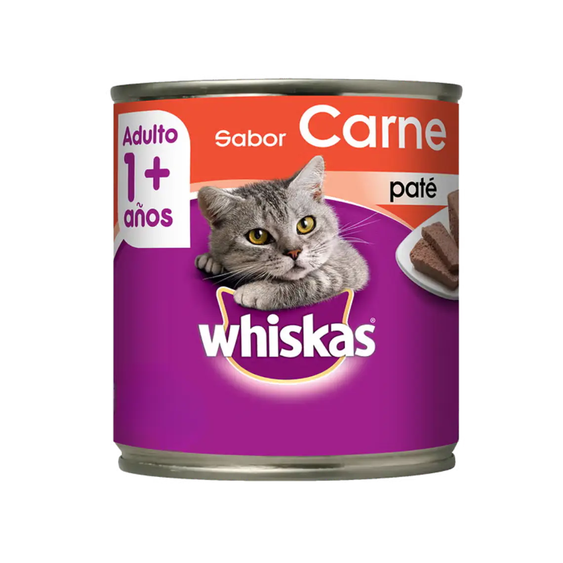 Lata Whiskas Pate Sabor Carne - 290gr 1