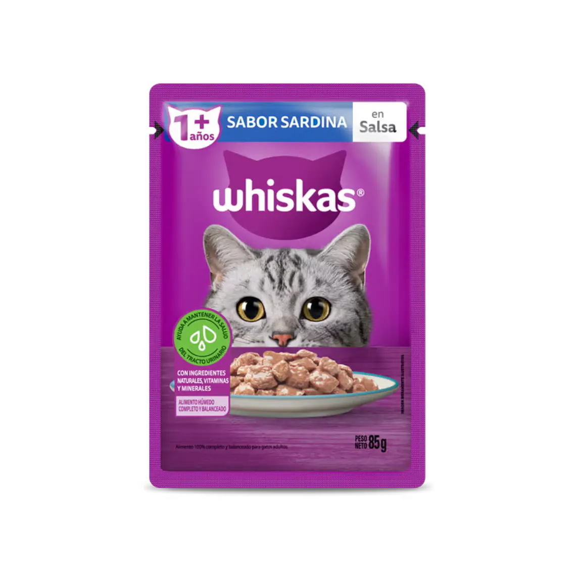Sachet Whiskas Trocitos Con Sardina En Salsa - 85gr 1