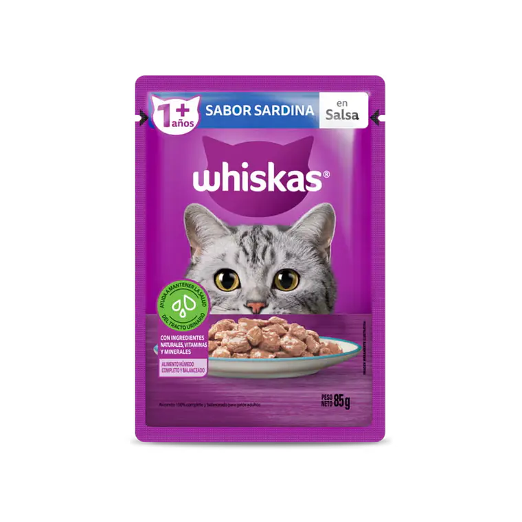 Sachet Whiskas Trocitos Con Sardina En Salsa - 85gr 1